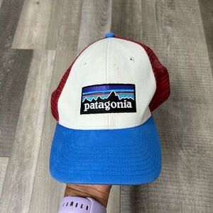 Patagonia Trucker Hat Red White Blue Adjustable